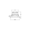 Brumberg downlight BB21 square, rigid, built-in version, switchable IP65, nickel matt 