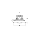 Brumberg recessed luminaire BB23 round, swivelling, switchable IP65, powder coated, black  7W 620lm 3000K 36� 36� CRI >80