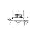 Brumberg Lumi�re encastr�e IP20, scintillant, transparent  6W 680lm 3000K 20-40� 20-40� CRI 80-89