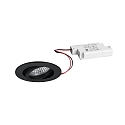 recessed luminaire TIRREL-R round, swivelling IP20, black dimmable 6W 680lm 3000K 38� 38� CRI >80