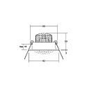 Brumberg Lumi�re encastr�e TIRREL-R rond, pivotant IP20, aluminium gradable 6W 680lm 3000K 38� 38� CRI >80