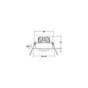 Brumberg Lumi�re encastr�e TIRREL-S angulaire, pivotant IP20, noir gradable 6W 680lm 3000K 38� 38� CRI >80