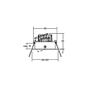Brumberg Lumi�re encastr�e IP20, acier inoxydable, scintillant, transparent  6W 680lm 3000K 20-40� 20-40� CRI 80-89