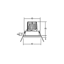 Brumberg Lumi�re encastr�e, scintillant 6W 540lm 3000K 20-40� 20-40� CRI 80-89