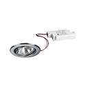 Projecteur encastr� BRONNY LED PHASE-DIM rond, pivotant, conducteur inclus, lot de 1 IP20, chrom� mat gradable