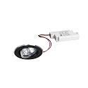 Lumi�re encastr�e IP20, scintillant, noir , transparent  6W 680lm 3000K 20-40� 20-40� CRI 80-89