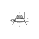 Brumberg Lumi�re encastr�e IP20, scintillant, noir , transparent  6W 680lm 3000K 20-40� 20-40� CRI 80-89