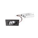 Lumi�re encastr�e IP20, scintillant, noir , transparent  6W 680lm 3000K 20-40� 20-40� CRI 80-89