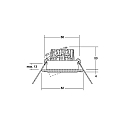Brumberg Lumi�re encastr�e IP20, scintillant, transparent, blanche  6W 680lm 3000K 20-40� 20-40� CRI 80-89