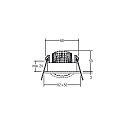 Brumberg Downlight carr�, dimmable IP65, aluminium mat gradable