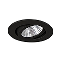 Brumberg Downlight rond, dimmable IP20, noir  gradable