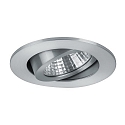 Brumberg Recessed LED spot set incl. converter, IP20, round, 230V, 7W 4000K 770lm 38�, swivelling 30�, dimmable, matt alu
