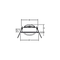 Brumberg recessed luminaire round, swivelling IP20, black dimmable 6W 640lm 3000K 20-40� 20-40� CRI 80-89