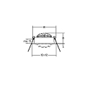 Brumberg Lumi�re encastr�e IP20, scintillant, noir , transparent gradable 7W 740lm 3000K 20-40� 20-40� CRI 80-89