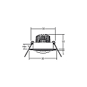 Brumberg Downlight BB09 rond, Dim-To-Warm IP20, blanche gradable