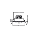 Brumberg Lumi�re encastr�e rond, pivotant IP20, noir  gradable 6W 460lm 1800-3000K 20-40� 20-40� CRI 80-89
