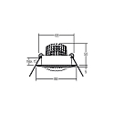 Brumberg Lumi�re encastr�e BB 13 rond, pivotant LED IP20, blanche gradable 6W 430lm 1800-3000K 20-40� 20-40� CRI 80-89