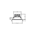 Brumberg recessed luminaire, glossy, white  6W 680lm 3000K 20-40� 20-40� CRI 80-89
