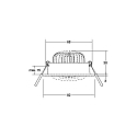 Brumberg recessed luminaire IP20, glossy, black dimmable 7W 680lm 3000K 20-40� 20-40� CRI 80-89