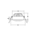Brumberg recessed luminaire IP20, glossy, black dimmable 7W 680lm 3000K 20-40� 20-40� CRI 80-89