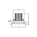 Brumberg Lumi�re encastr�e IP20, scintillant, transparent, blanche 10,5W 887lm 3000K 20-40� 20-40� CRI 80-89