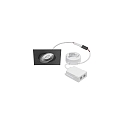Lumi�re encastr�e ABACO SQUARE PHASE pivotant IP44, noir mat gradable 8W 1010lm 3000K 36� 36� CRI 82