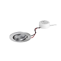 Lumi�re encastr�e TIRREL-R rond, pivotant IP20, aluminium gradable 6W 680lm 3000K 38� 38� CRI >80