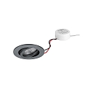 Lumi�re encastr�e TIRREL-R rond, pivotant IP20, titane gradable 6W 680lm 3000K 38� 38� CRI >80
