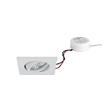 Lumi�re encastr�e TIRREL-S angulaire, pivotant IP20, blanche gradable 6W 680lm 3000K 38� 38� CRI >80
