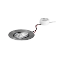 recessed luminaire IP65, glossy, nickel  7W 620lm 3000K 20-40� 20-40� CRI 80-89