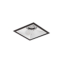 Plafonnier encastré APOLLO MIDI carré, direct IP20, noir gradable