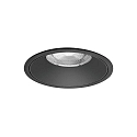 Plafonnier encastré DIOS MAXI rond, direct IP20, noir 