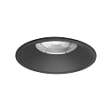 Plafonnier encastré DIOS MEGA rond, direct IP20, noir 