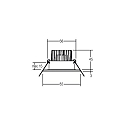 Brumberg Downlight BB15 rond, contr�lable par DALI IP54, acier inoxydable gradable