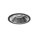 Plafonnier encastré APOLLO MIDI rond, direct IP20, noir 