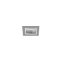 Plafonnier encastré APOLLO MICRO carré, direct IP20, argent, transparent gradable