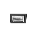 Plafonnier encastré APOLLO MICRO carré, direct IP20, noir 