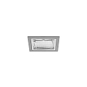 Plafonnier encastré APOLLO MINI carré, direct IP20, argent 