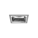 Plafonnier encastré APOLLO MIDI carré, direct IP20, argent 