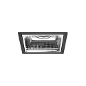 Plafonnier encastré APOLLO MIDI carré, direct IP20, noir 