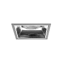 Plafonnier encastré APOLLO MAXI carré, direct IP20, argent gradable