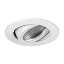 Haut-parleur rond, pivotant, blanche