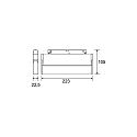 Brumberg Lumi�re lin�aire sur rail PEPA LINEAR 22.3CM TILT LENS contr�lable par DALI, inclinable, avec optique de lentille IP20