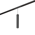 track pendant luminaire PEPA PEN down, rigid, DALI controllable IP20, black matt dimmable