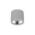 Downlight APOLLO MAXI rond, commutable, � facettes IP20, couvert de poudre, argent 