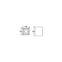 Downlight APOLLO MINI angulaire, contr�lable par DALI, � facettes IP20, couvert de poudre, noir gradable