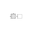Brumberg downlight APOLLO MAXI square, DALI controllable, faceted IP20, powder coated, black dimmable