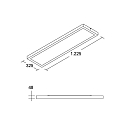 Brumberg Panneau à LED REFIDO TW DALI-2 / 122.5 X 32.5 CM version pour montage en surface, Tunable White, UGR < 19, commutable