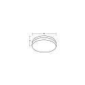 Brumberg wall and ceiling luminaire IDA Ø 23.5CM 2 flames E27 IP44, nickel matt dimmable