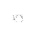 Brumberg wall and ceiling luminaire IDA Ø 18CM 1 flame E27 IP44, nickel matt dimmable